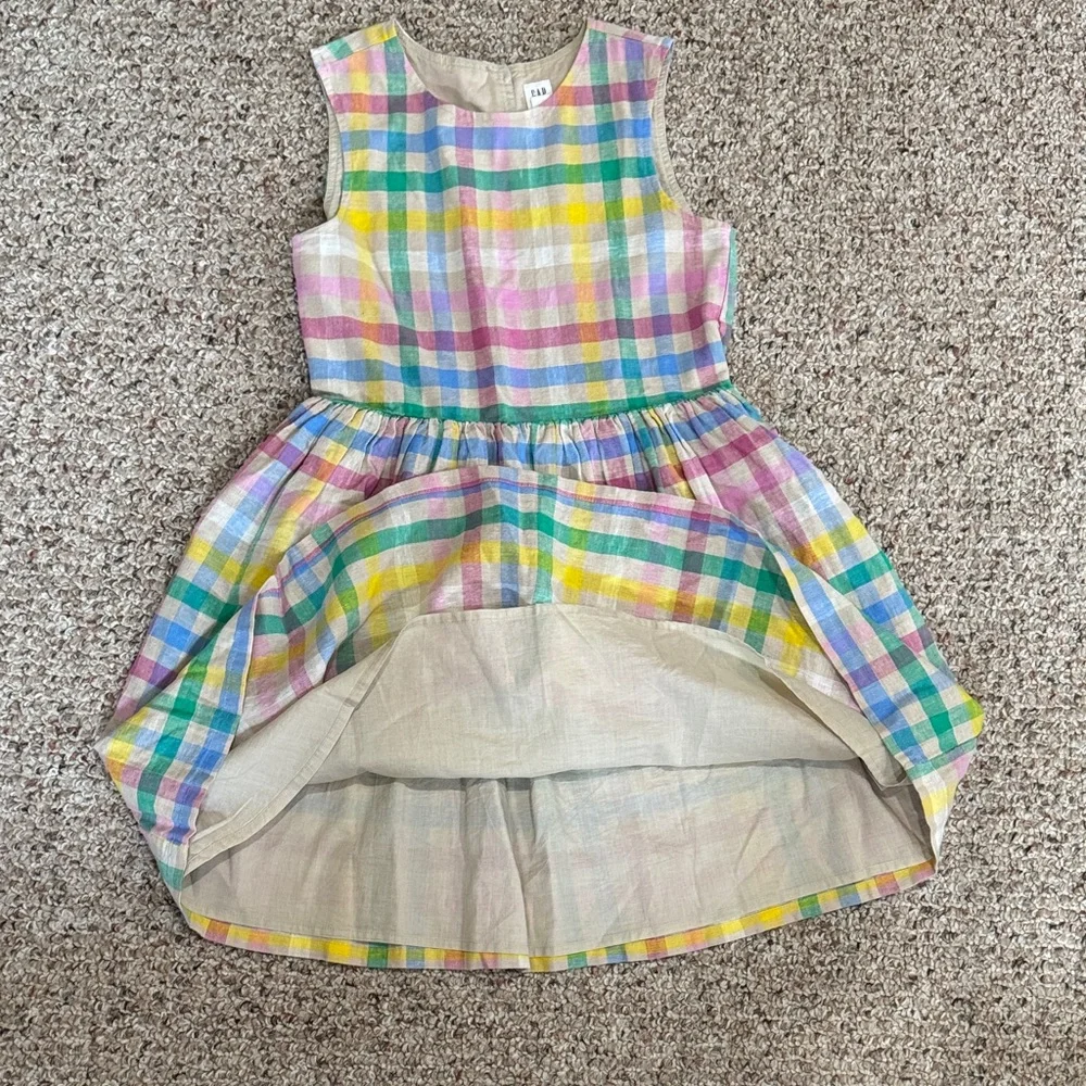 GAP Colorful Plaid Kids Dress- L